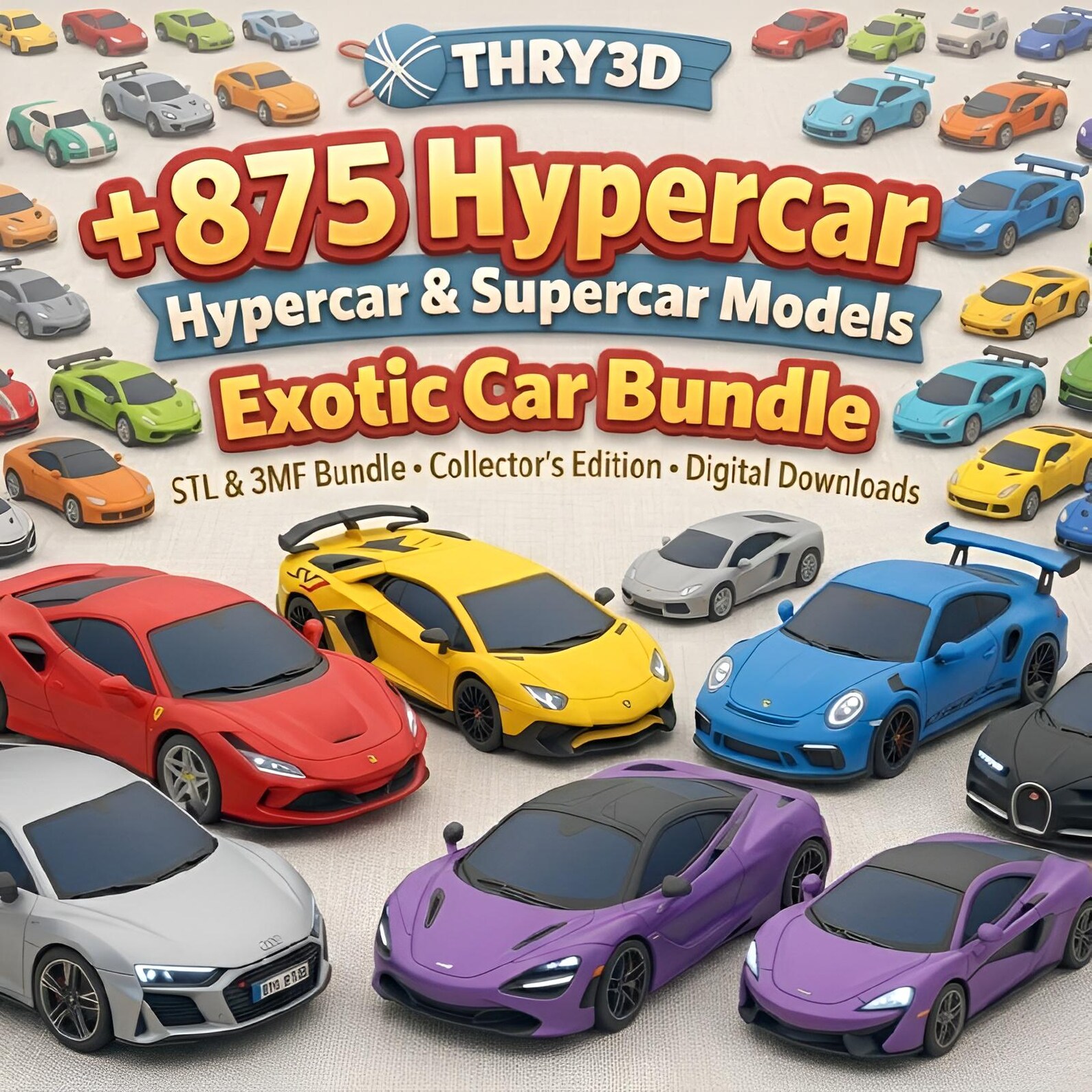 Deviantart Cars Model Pack Car 875+ Model Pack – Printable 3D Vehicles, Cars STL & 3MF Files - Etsy