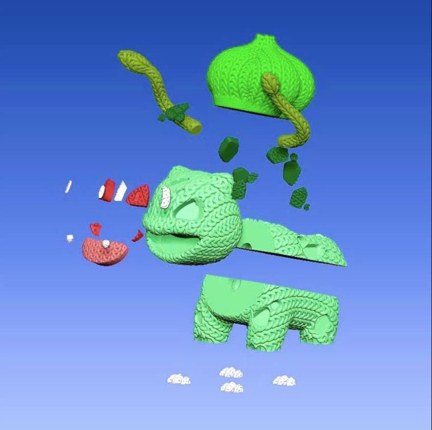 Balbasaur Crochet Figure STL File | 3D Printable Model (digital ...