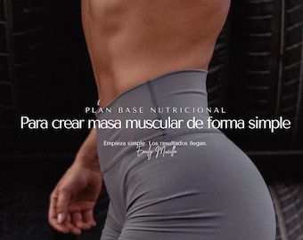 Plan de alimentación para crear masa muscular | +50 recetas Saludables| + Lista de compras | E-book fitness | Descarga digital
