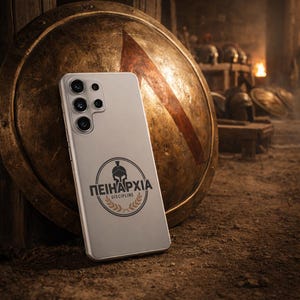 Simple Spartan Strong Helmet Greek Discipline Logo iPhone Samsung Android Case | Impact-Resistant