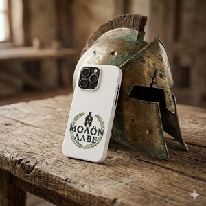 Funda para casco espartano Molon Labe 2A / Diseño griego para iPhone, Samsung y Android