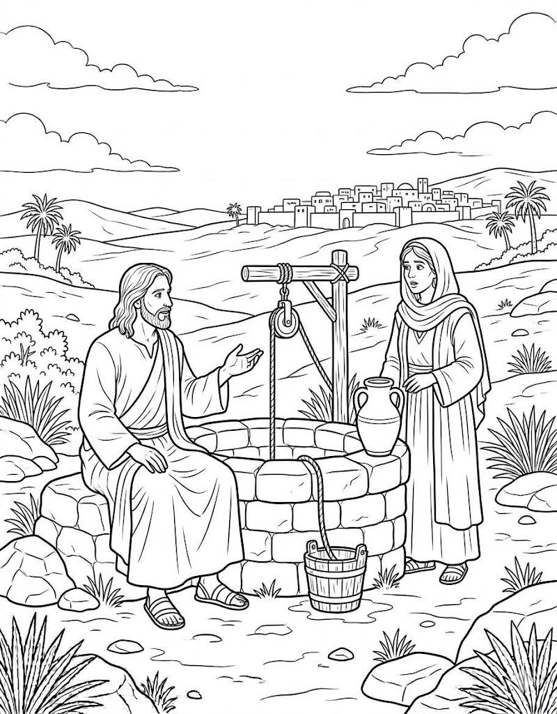 New Testament Coloring Pages Kids Activity Printable Church With ...