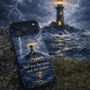 Lighthouse Storm Mor Dotter Syster Fighter Skyddande iPhone Samsung Android Skal