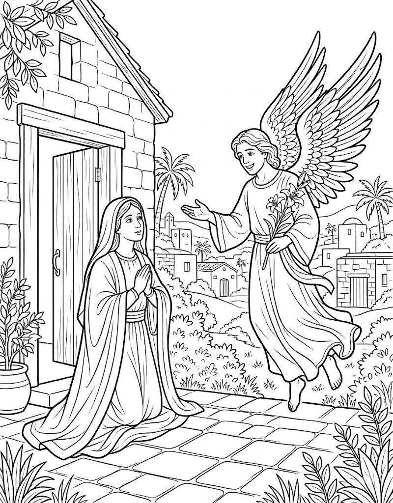 New Testament Coloring Pages Kids Activity Printable Church With ...