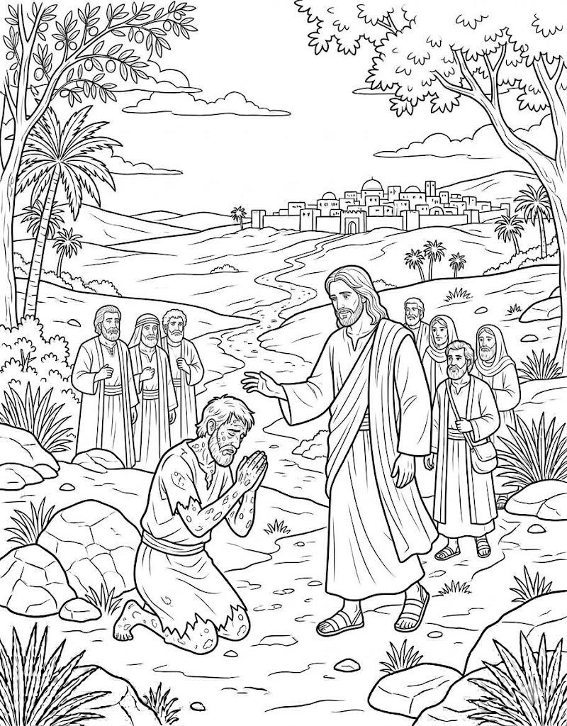New Testament Coloring Pages Kids Activity Printable Church With ...