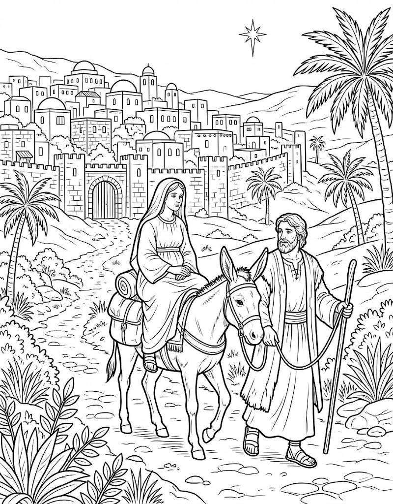 New Testament Coloring Pages Kids Activity Printable Church With ...