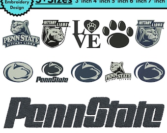 Logotipos universitarios, diseños de bordado a máquina, logotipos de colegios, mascotas bordadas, letras universitarias, diseños de bordado para equipos deportivos, archivos PES (5+ tamaños).