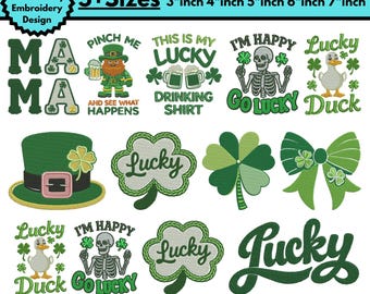 Diseños de bordado a máquina para el Día de San Patricio. Bordado de la suerte para el Día de San Patricio. Snoopy para el Día de San Patricio. Lazo para el Día de San Patricio. Archivos PES (más de 5 tamaños).