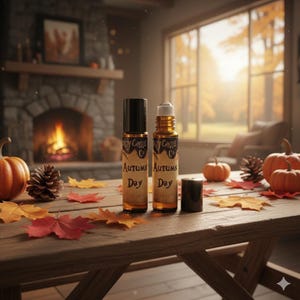 Autumn Day Perfume Oil Roll-On — Crisp Leaves & Warm Spice Scent