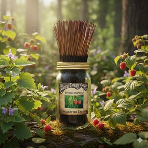Patchouli Raspberry Incense Sticks — Sweet Earthy Berry Scent — Boho Home Decor