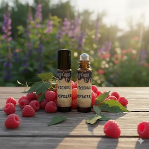 Patchouli Raspberry Perfume Oil Roll-On — Earthy Sweet Berry Scent