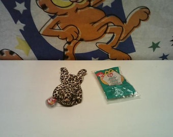 Pecas el Leopardo Benie Baby con Teenie Beanie Baby con etiquetas