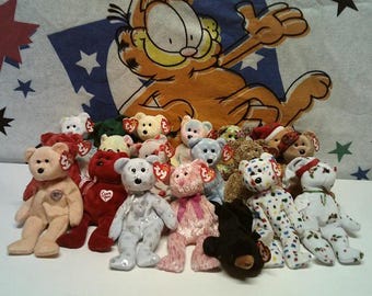 Beenie Babies con etiquetas, limpios.