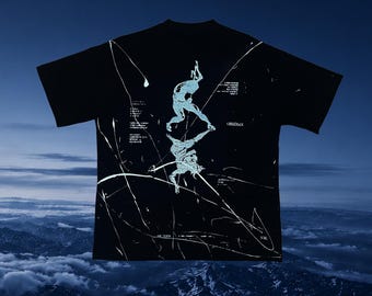 Obsidian Graphic T-Shirt | Oversized Streetwear Tee | Cyber Genesis Shirt | Lightweight Cotton Tee