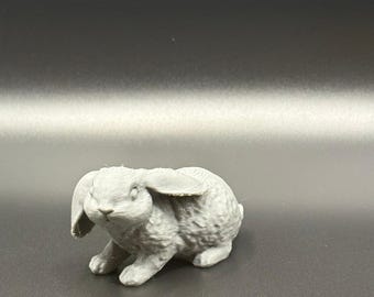 grey easter bunny rabbit figure