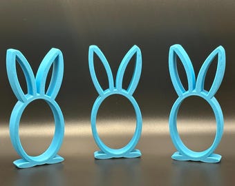 easter egg bunny ornament. set of 3