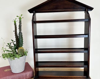 Vintage 1989 Lenox Village Wood Spice Jar Display Rack - House Form - No Drawer
