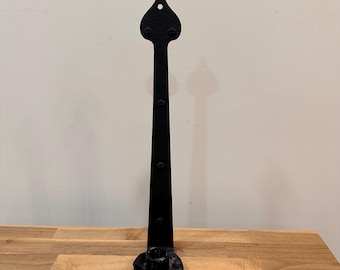 Vintage EMIG Gusseisen-Wandleuchter, 16-Zoll-Gothic-Kerzenhalter, gehämmerte schwarze Eisenkunst