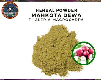 Biologisch puur Mahkota Dewa-poeder (Phaleria macrocarpa): supplement | Indonesische traditionele kruiden | Alle verse natuurlijke kruiden WildCrafted