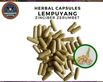 Biologische pure Zingiber-zerumbet-capsules: supplement | Indonesische traditionele kruiden | Geheel vers en natuurlijk wild gemaakt