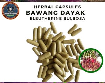 Capsule di cipolla Dayak (Eleutherine Bulbosa) biologica pura: integratore / Rimedio erboristico tradizionale indonesiano / Tutto fresco, naturale e raccolto in natura