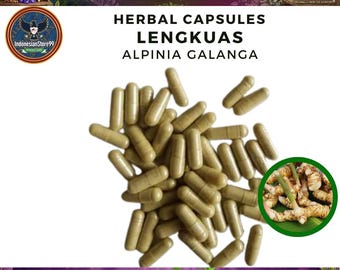 Biologische pure lengkuas (Alpinia galanga) capsules: supplement | Indonesische traditionele kruiden | Geheel vers en natuurlijk wild gemaakt