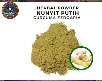 Biologische pure witte kurkuma curcuma zedoaria, poeder: supplement | Indonesische traditionele kruiden | Alle verse natuurlijke kruiden WildCrafted