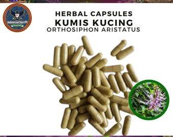 Biologische pure Orthosiphon Aristatus-capsules: supplement | Indonesische traditionele kruiden | Geheel vers en natuurlijk wild gemaakt
