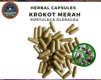 Biologische pure portulaca oleracea-capsules: supplement | Indonesische traditionele kruiden | Geheel vers en natuurlijk wild gemaakt