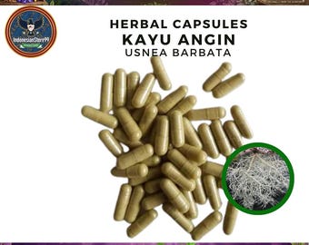 Biologische pure Usnea Barbata-capsules: supplement | Indonesische traditionele kruiden | Geheel vers en natuurlijk wild gemaakt