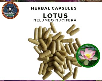 Biologische pure Nelumbo Nucifera-lotuscapsules: supplement | Indonesische traditionele kruiden | Geheel vers en natuurlijk wild gemaakt