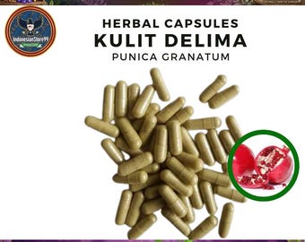 Biologische pure Punica granatum-capsules: supplement | Indonesische traditionele kruiden | Geheel vers en natuurlijk wild gemaakt
