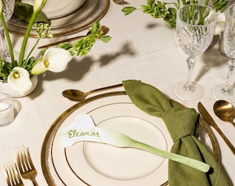 Calla Lily Place Cards, Personalized Floral Wedding Table Decor