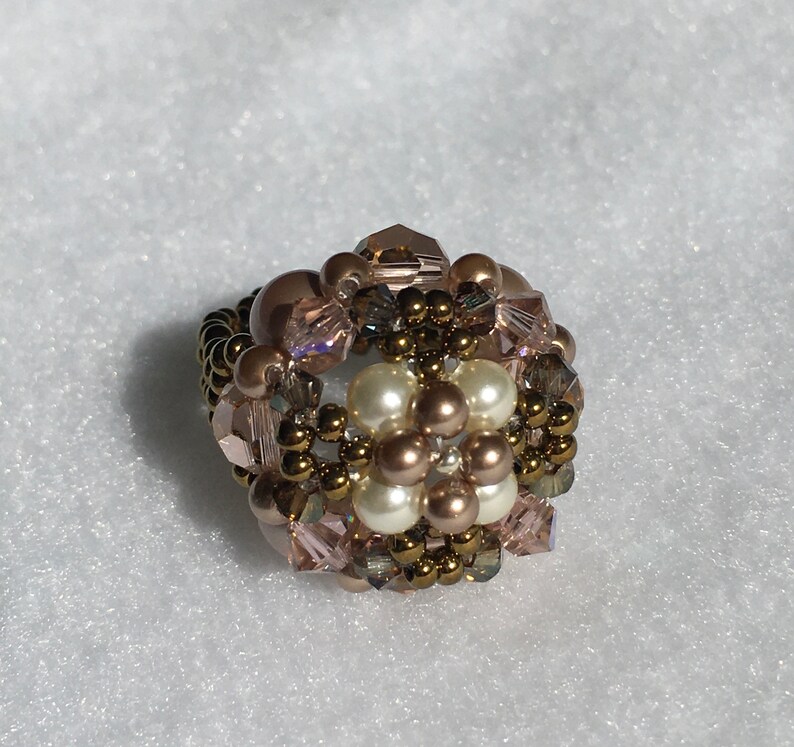 Beaded Pearl Ring | Etsy