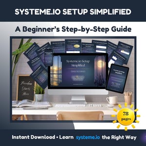 Installationsguide för Systeme.io | Hur man konfigurerar Systemeio-kurs, tratt, automatisering, taggar, domän och säljer digitala produkter steg för steg i PDF-format