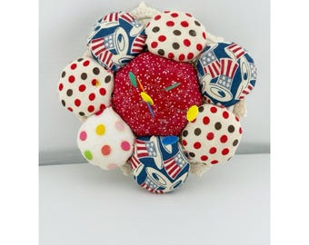 Vintage speldenkussen in American Pie-stijl van Pine Mountain Designs