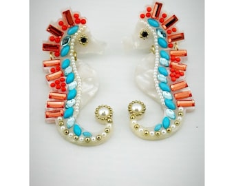Sugarfix By Baublebar Seahorse Crystal Drop Limited Edition oorbellen doorboord