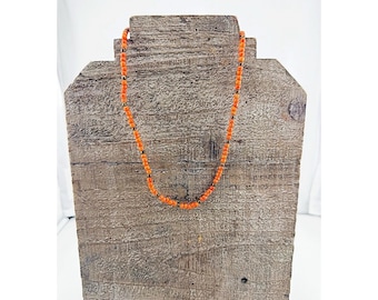 Vintage MCM jaren 70 koraal kralenketting