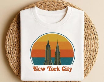 Vintage New York City T-Shirt, NYC Tourist Gift, Retro City Graphic Tee