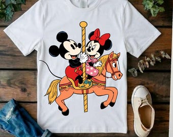 Mickey Minnie Carousel Shirt,  Disney Magical Carousel Tee, Disneyland Family 2026 Matching Trip Shirts