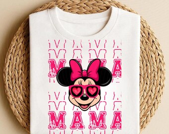 Comfort Colors Mama Mouse Shirt, Minnie Mom Tee, Disney Mama T-Shirt, Mother's Day Apparel