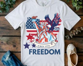 250th America Anniversary Shirt, Statue of Liberty shirt, Vintage Independence Day T-Shirt