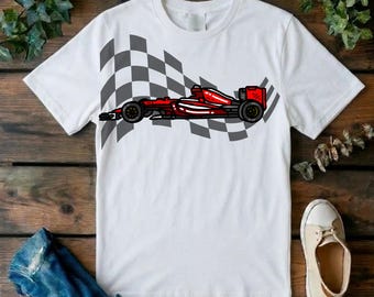 Formula Racing T-Shirt, Red Race Car Graphic Tee, Motorsport Shirt, Car Lover Gift