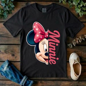 Minnie Mouse T-Shirt | Minnie Shirts | Birthday Girl Shirt | Pink Bow Kids Tee | image 5