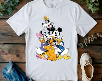 Disney Friends T-Shirt, Mickey Minnie Daisy Shirt, Cartoon Family Tee,