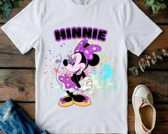 Minnie Mouse Shirt, Disney Inspired Minnie Tee,  Disneyy Gift for Women Kids