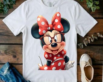 Comfort Colors® Minnie Mouse T Shirt, Disney Minnie Shirt, Minnie Checkered Shirt, Disney Gift Shirts, Disney Shirts Kids, Minnie Shirt
