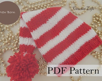 Baby stocking hat PDF knitting pattern