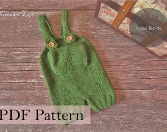 Baby Pocket Romper PDF knitting pattern