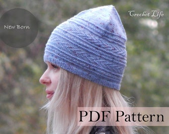 Beanie PDF knitting pattern